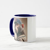 Baseballspieler mit Mütze. Tasse (Vorderseite Links)