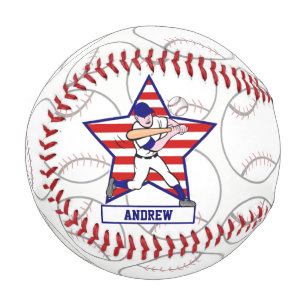 Baseballspieler mit personalisierten Sternen an St Baseball