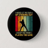 Baseballspieler-Motivation Button (Vorderseite)