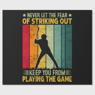 Baseballspieler-Motivation Geschenkpapier