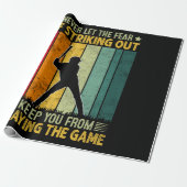 Baseballspieler-Motivation Geschenkpapier (Ungerollt)