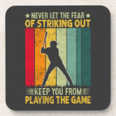 Baseballspieler-Motivation Getränkeuntersetzer (Vorderseite)