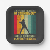 Baseballspieler-Motivation Pappteller (Vorderseite)
