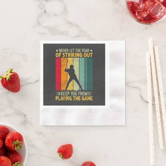Baseballspieler-Motivation Serviette (Beispiel)