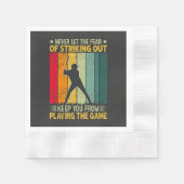 Baseballspieler-Motivation Serviette (Vorderseite)