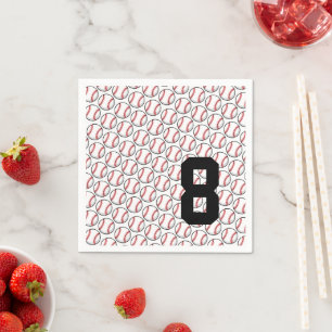 Baseballspieler-Nummer Kinder Alter Sportparty Spa Serviette