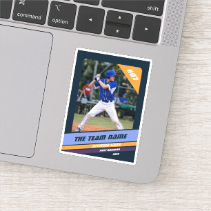 Baseballspieler-Personalisiertes Geschenk Dunkelbl Aufkleber