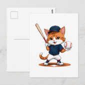 Baseballspieler Postkarte (Vorne/Hinten)