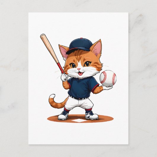 Baseballspieler Postkarte (Vorderseite)
