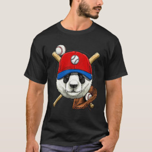 Baseballspieler Riesener Panda Pitcher Catcher Bas T-Shirt