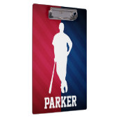 Baseballspieler; Rot, Weiß und Blau Klemmbrett (Rechts)