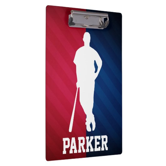 Baseballspieler; Rot, Weiß und Blau Klemmbrett (Rechts)