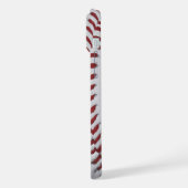 Baseballspieler-Schlagmann mit anpassbarer Nummer iPhone Hülle (Linke Seite)
