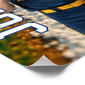 Baseballspieler Seniorenklasse Benutzerdefiniertes Poster (Ecke)