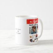 Baseballspieler Softball PERSONALISIERTES Foto & N Kaffeetasse (VorderseiteRechts)