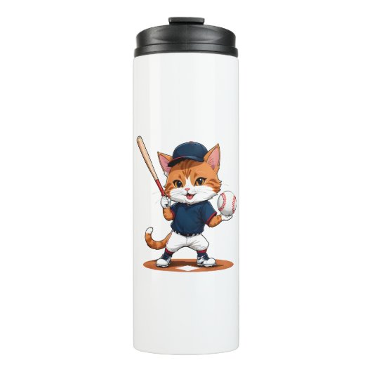 Baseballspieler Thermosbecher (Vorderseite)
