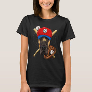 Baseballspieler Trainer Dogge Pitcher Fänger T-Shirt