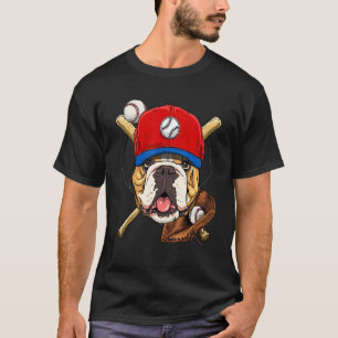 Baseballspieler trainiert American Bulldog Pitcher T-Shirt