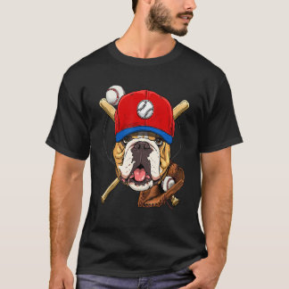 Baseballspieler trainiert American Bulldog Pitcher T-Shirt