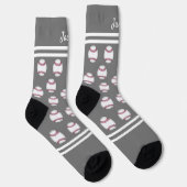 Baseballsport fügt Ihren Namen oder Text grau hinz Socken (Rechts)