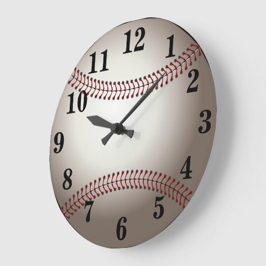 Baseballsport Große Wanduhr (Winkel)