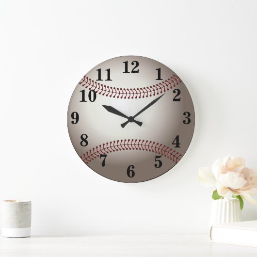 Baseballsport Große Wanduhr (Zuhause)