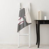 Baseballsportler fügen Ihren Namen oder Text grau Sherpadecke (Beispiel)