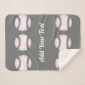 Baseballsportler fügen Ihren Namen oder Text grau Sherpadecke (Vorderseite (Horizontal))