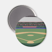 Baseballstadion: 3D-Modell: Magnet (Vorderseite/Rückseite)