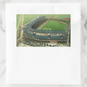 Baseballstadion für Vintage Sportarten, Luftsicht Rechteckiger Aufkleber (Tasche)