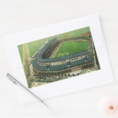 Baseballstadion für Vintage Sportarten, Luftsicht Rechteckiger Aufkleber (Umschlag)