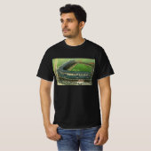 Baseballstadion für Vintage Sportarten, Luftsicht T-Shirt (Vorne ganz)