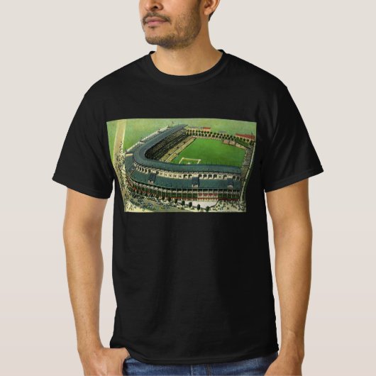 Baseballstadion für Vintage Sportarten, Luftsicht T-Shirt (Vorderseite)