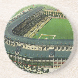 Baseballstadion für Vintage Sportarten, Luftsicht Untersetzer