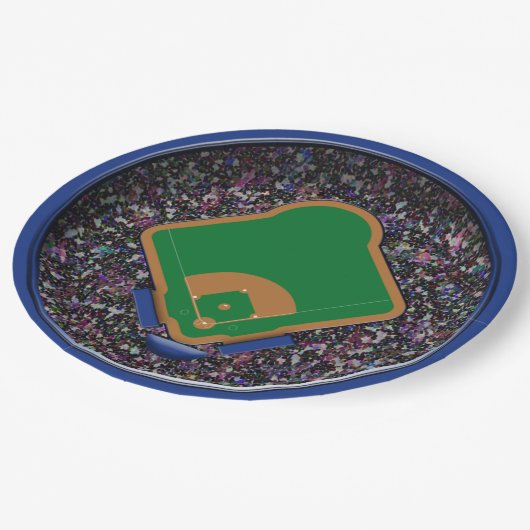 Baseballstadion von oben pappteller (Schrägansicht)