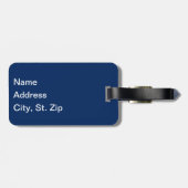 Baseballstern in dunkelblau und grün gepäckanhänger (Rückseite horizontal)