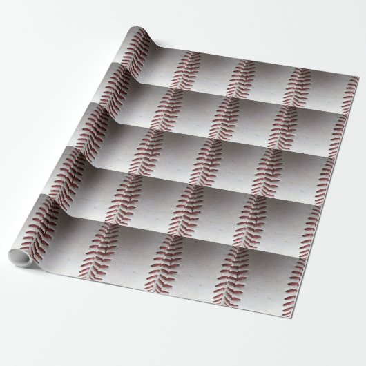 Baseballstiche (vertikal) geschenkpapier (Ungerollt)