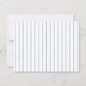 Baseballstitch und Jersey Strip Note Card Einladung (Rückseite)