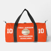 Baseballteam, Coach Player Orange Personalisiert Duffle Bag (Vorderseite)