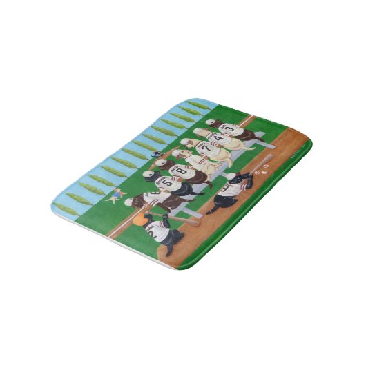 Baseballteam Labradors Badematte (Schrägansicht)