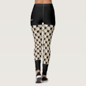 Baseballteam, Schwarze Fake, Name Leggings (Rückseite)