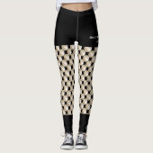 Baseballteam, Schwarze Fake, Name Leggings (Vorderseite)