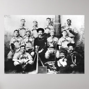 Baseballteam USSs Maine, 1898 Poster