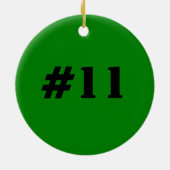 Baseballteamsandenken Keramik Ornament (Hinten)