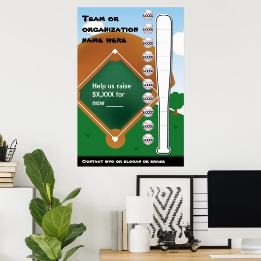 Baseballthermometer Poster (Heimbüro)