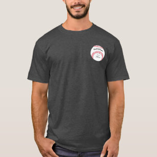 Baseballtrainer addieren Namen, Team und Jahr T-Shirt