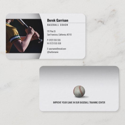 Baseballtrainer | Ausbilder Visitenkarte (Vorne/Hinten)
