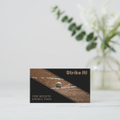Baseballtrainer | Baseball Field Business Card Visitenkarte (Stehend Vorderseite)