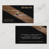Baseballtrainer | Baseball Field Business Card Visitenkarte (Vorne/Hinten)