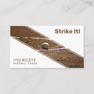 Baseballtrainer Baseball Field Business Card Visitenkarte